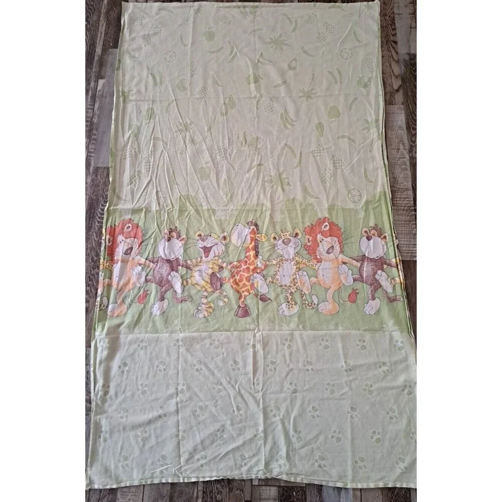 Baby Nursery Duvet & Sheet Set Russian Sleepy Thom K Jungle Animals Green